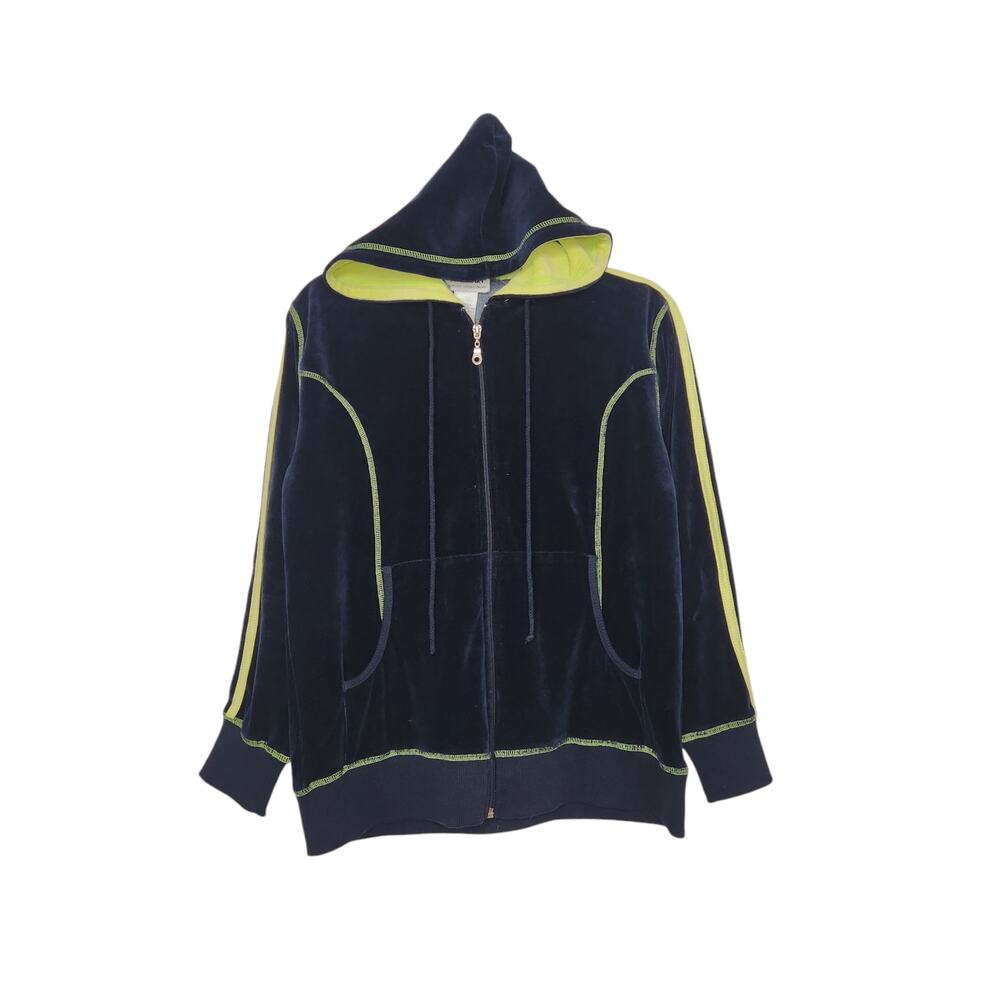 Vintage y2k Velour Velvet Track Suit Zip Jacket Small Beaux Art Sweatshirt